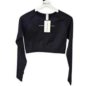 First Health Apparel Enhance Cropped Long Sleeve - Licorice, Size Large, NWT